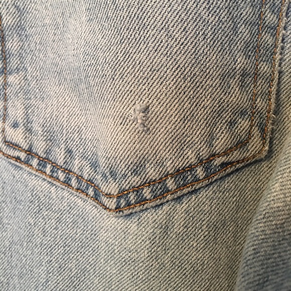 Diamond Gusset Mens 36x30 Straight Leg Jeans Blue Zip Fly Light Wash. - Picture 2 of 12